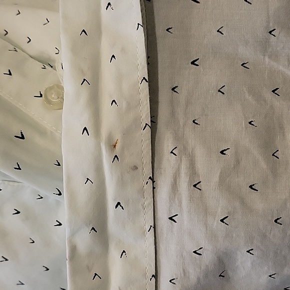 BILLABONG large white with blue button-down short sleeve shirt - Picture 3 of 3